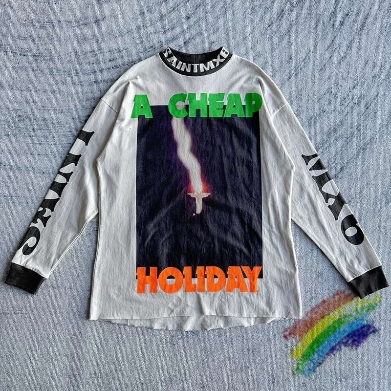 Burning Hand Lightning Saint Long Sleeve T-Shirt Men Women Oversized Tops T Shirt