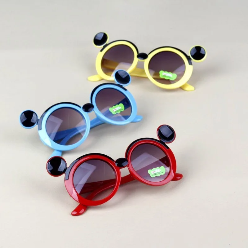 Disney Anime Mickey Mouse Sunglasses Kawaii Minckey Glasses Children Summer Sunscreen Glasses Gathering Photography Props