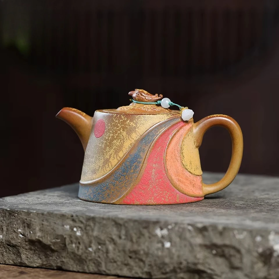 Yixing Purple Clay Teapot, Original Ore Section, Mud Ancient Method, Wood Burning, Silk Road Kung Fu Tea Set, Chinese Teapot