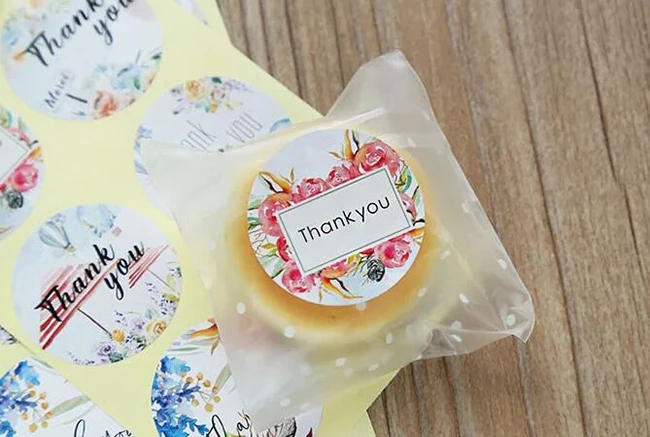100pcs/lot Multifunctional Flower DIY Handmade Craft Label Sticker for Gift Package Envelope Seal Stationery Stickers (SS-736)