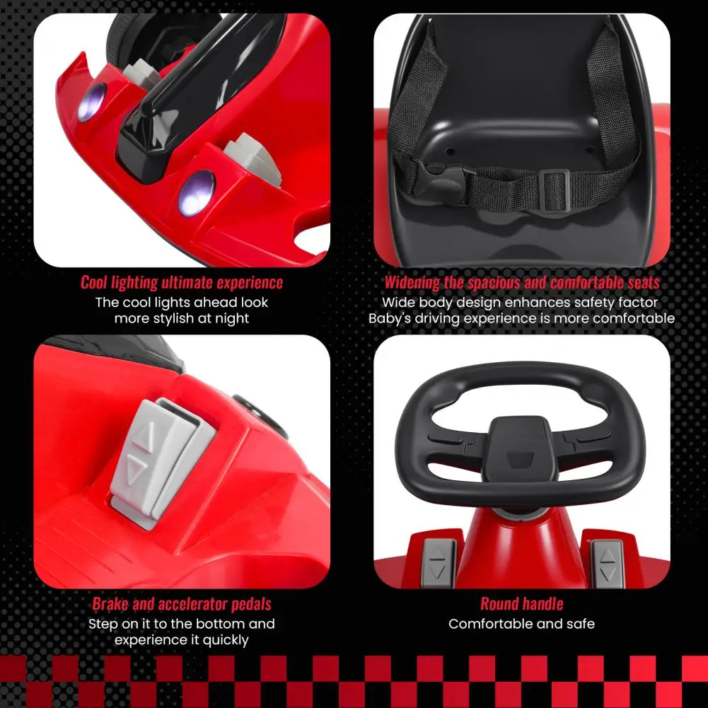 Mini siège unique enfants hors route dérive Karting Go-karts course électrique Go Kart pour enfants avec ceinture de sécurité, jouet électrique