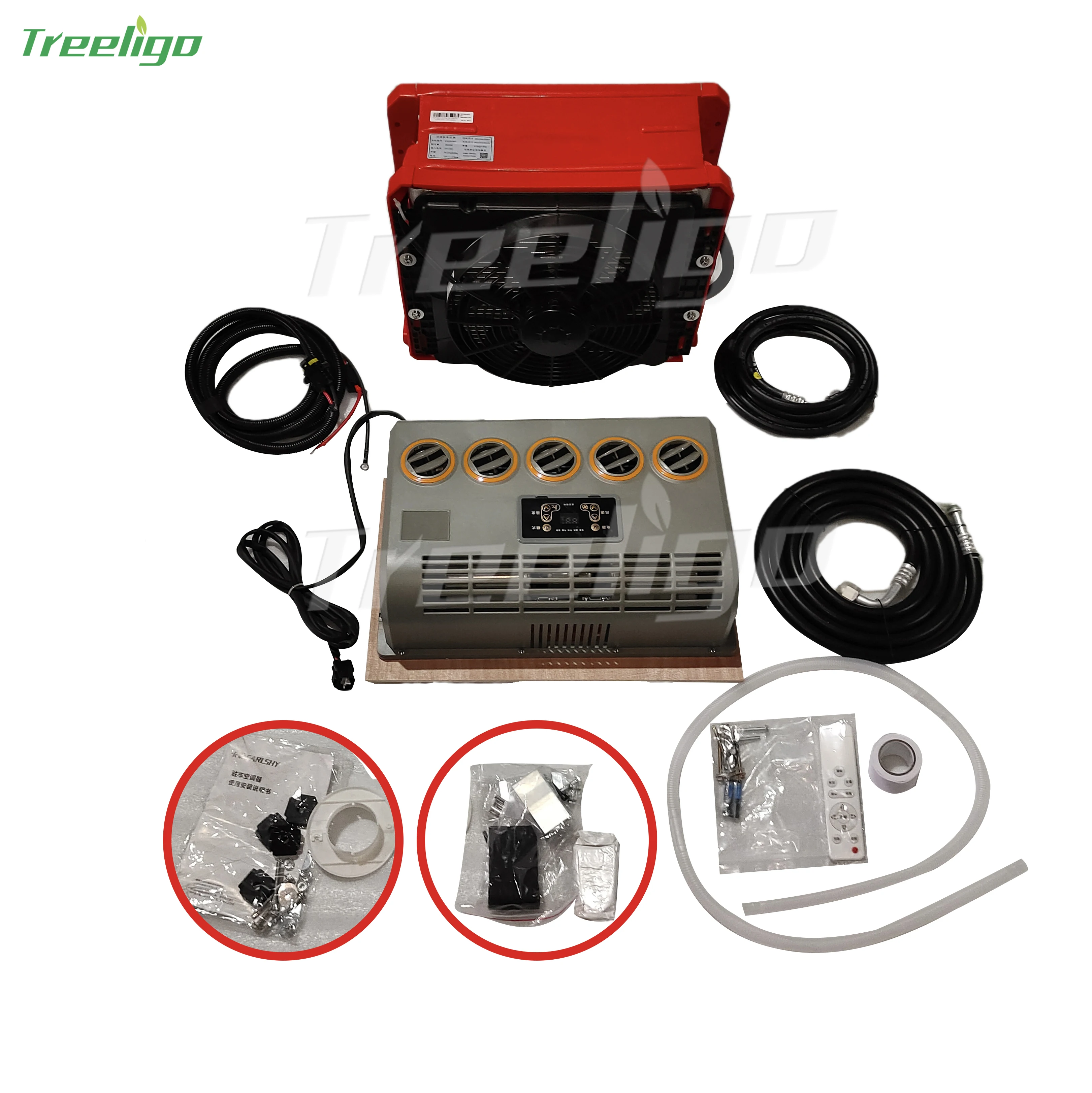 Electric 24 Volt DC Split Mini RV Air Conditioner for Truck Heavy Car Air Conditioner Systems Professional Cooling AC Pro