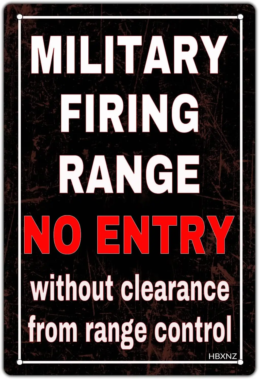 Military Firing Range Metal Tin Sign No Entry Sign Vintage Tin Sign 8X12Inch sign