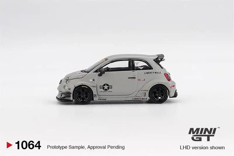 (Pre-Order) blister box - MINI GT 1:64 Abarth 595 LB-WORKS x Abas Works Fighters Diecast Collector's Vehicle Model Car