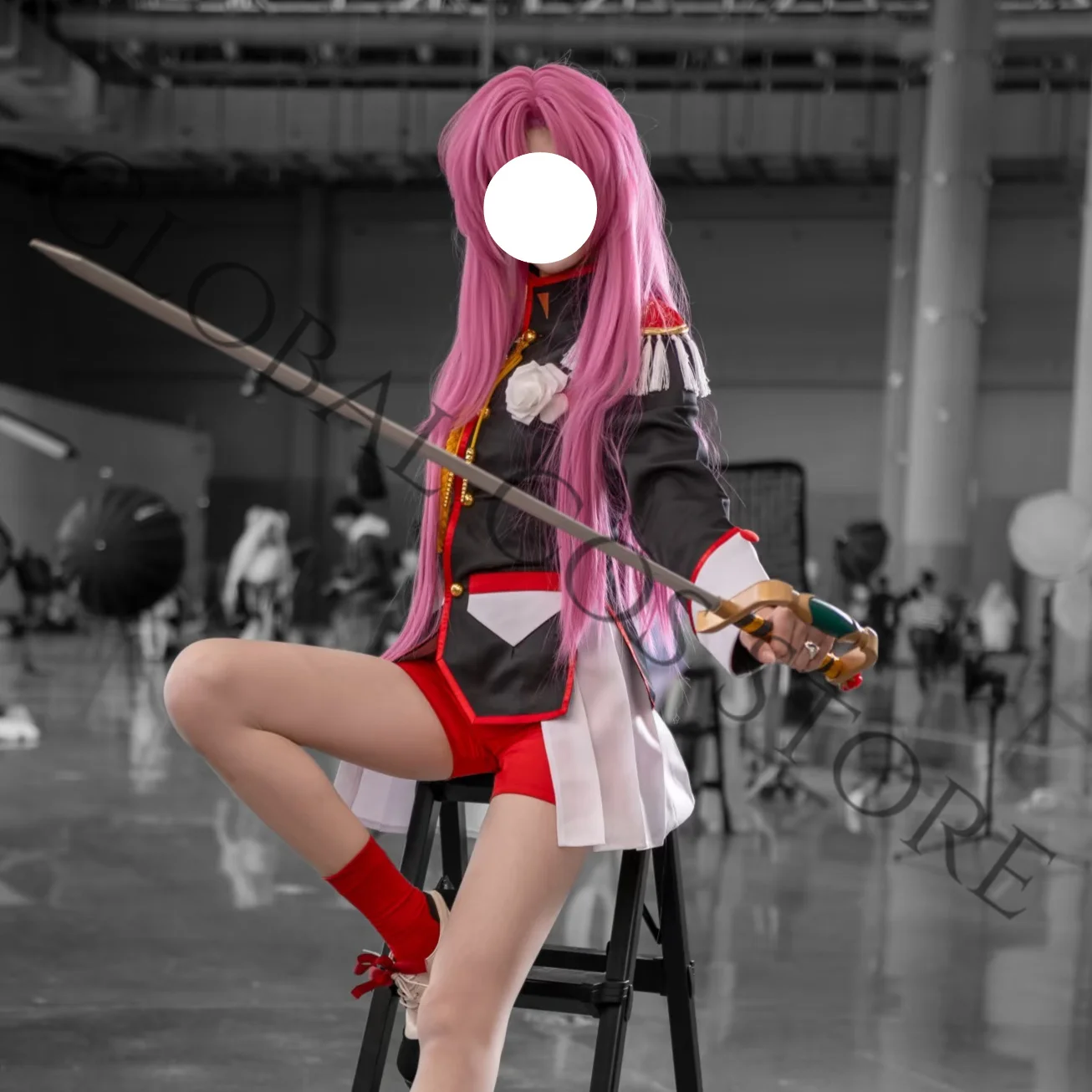 

Anime Revolutionary Girl Utena Cos Suit Tenjou Utena Costume Blue & Red Military-Style Uniform for Comic Conventions Party