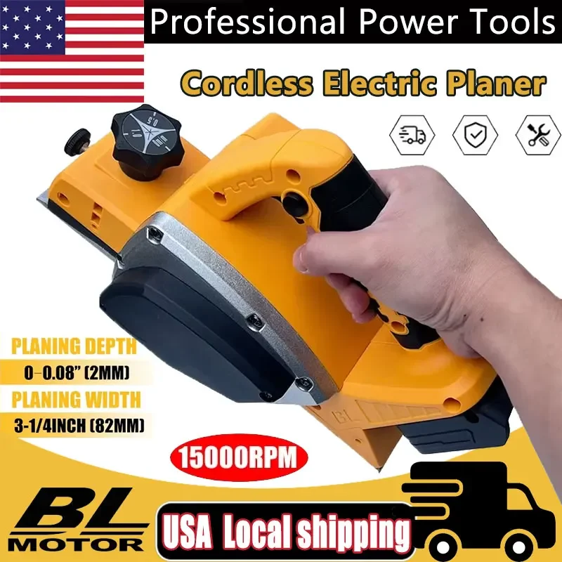 

Fit DeWALT Brushless Electric Planer 15000RPM Cordless Router Trimmer Handheld Woodworking Power Tools For 18V Battery