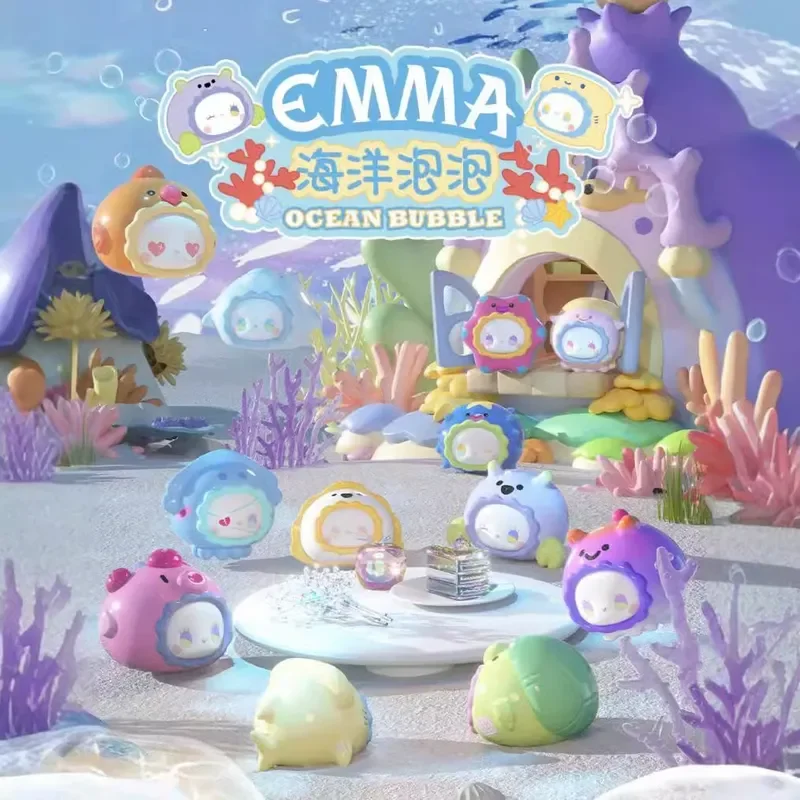 Caja ciega auténtica de la serie Emma Secret Forest, burbuja oceánica, bonito juego creativo de moda, adorno de Animal, caja sorpresa de regalo