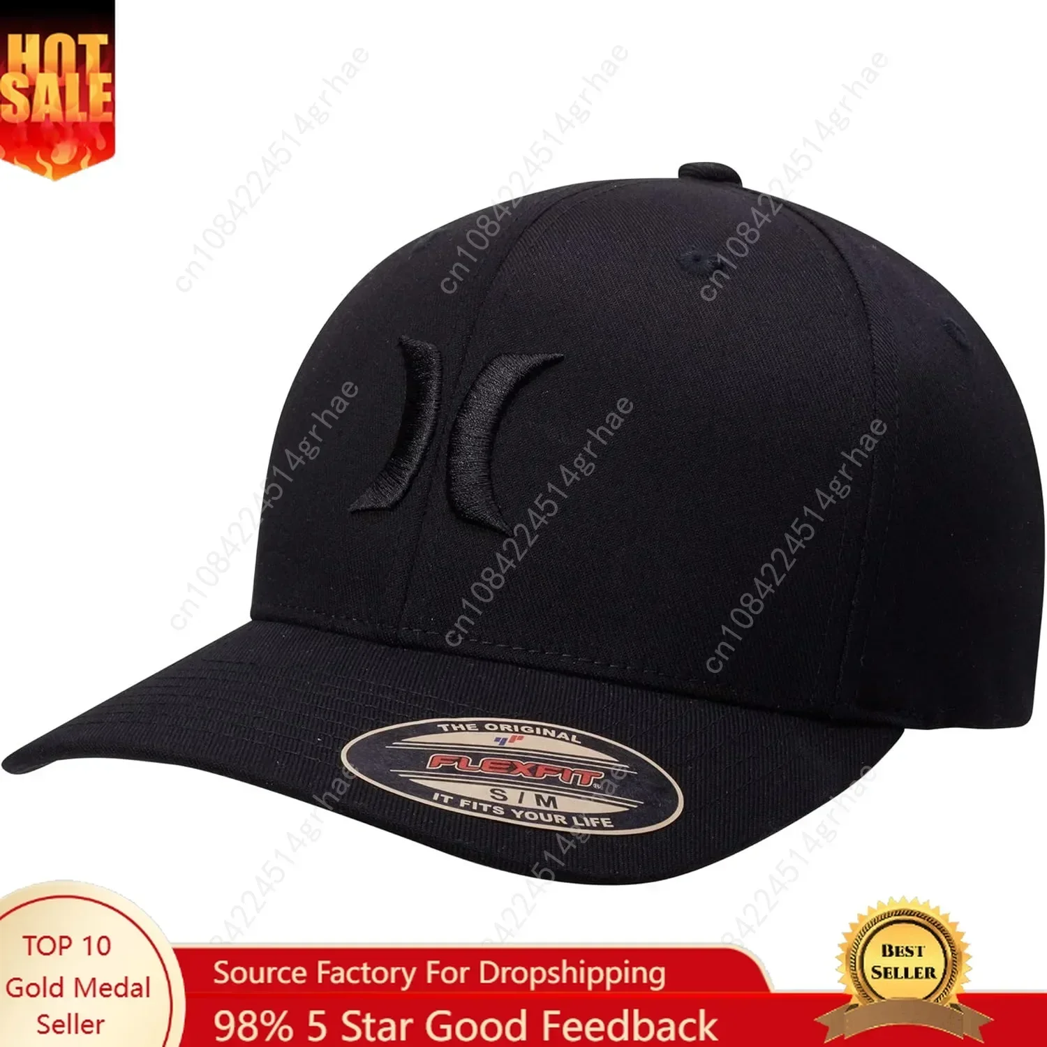 H-Hurley Men Baseball Cap Flexfit Fitted Baseball Caps  Embroidered Logo Cotton High Quality Fashion Outdoor Closed Truck Hats