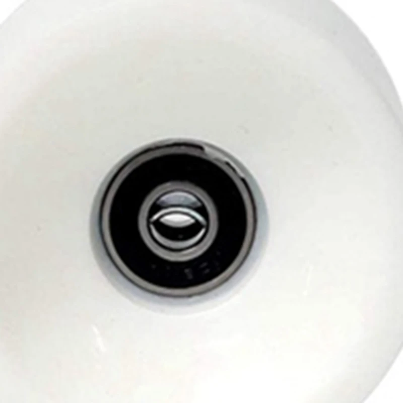 Set of 4 Wheels 70mm 78A Offset Hub Solid Longboard Wheels with ABEC 9 Black Bearing Smooth Longboarding Wheels,White