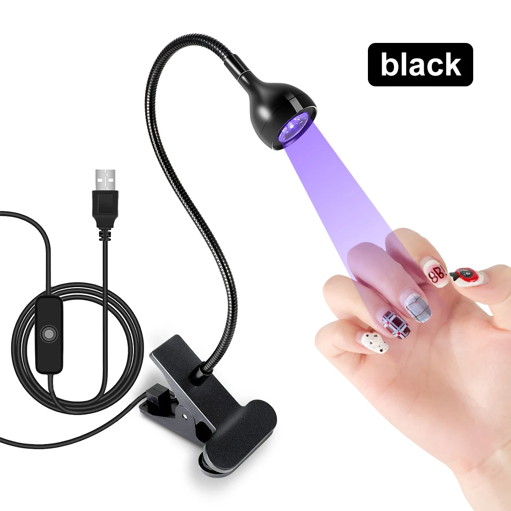Nagel-LED-UV-Lampe zum Trocknen von Gelnägeln, Nagellack, zum Aufstecken, flexibler Schreibtisch, Mini, tragbare USB-Nagellampe, UV-Licht-Trockner für Maniküre, Salon