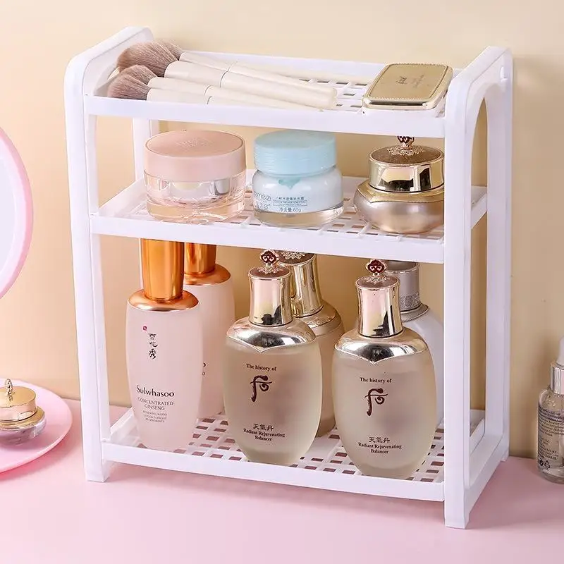 Multi Layer Storage Rack Desktop Organizer For Dorm Bedroom Dressing Table Bathroom Toilet Stationery Misc Items