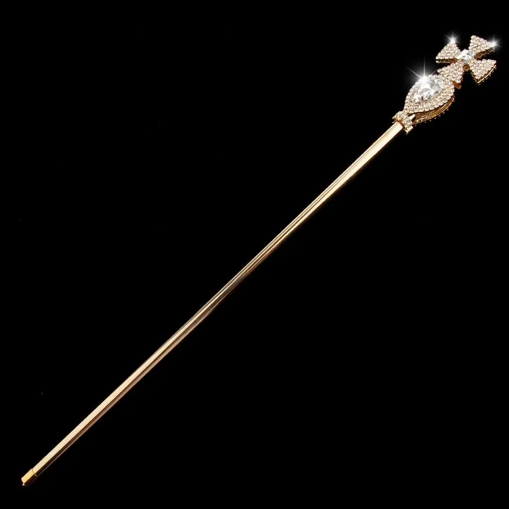 クリスタルの杖,妖精の王女の女王,派手なドレス,コスチュームアクセサリー,金,銀,50 cm