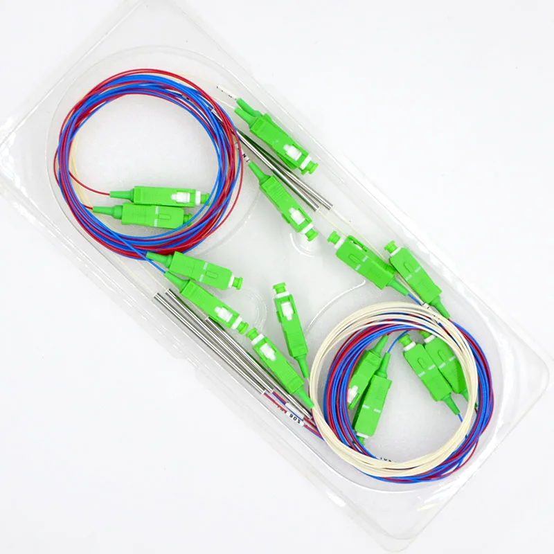 Relação Rachada Opcional Desequilibrada do Divisor da Fibra Ótica Fbt de 10 Peças 0.9 mm 5:95 10:90 sc Apc × Conector