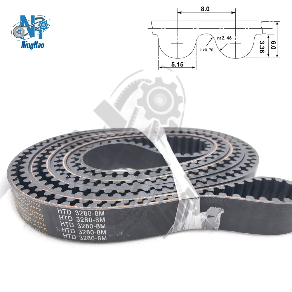 HTD 8M Timing Belt Rubber Closed Loop Belt Width 15mm 20mm 25mm 30mm 40mm Length Perimeter 3480mm~4240mm HTD8M Synchronous Belt