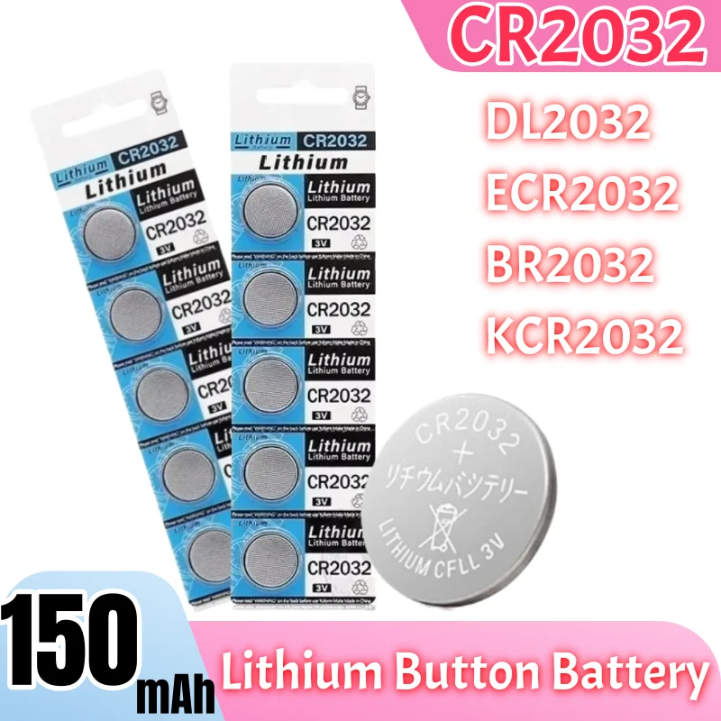 

10-120Pcs CR2032 3V Coin Cell Battery Lithium Batteries BR2032 DL2032 ECR2032 For Watch Car Key Electronic Remote Control Toys