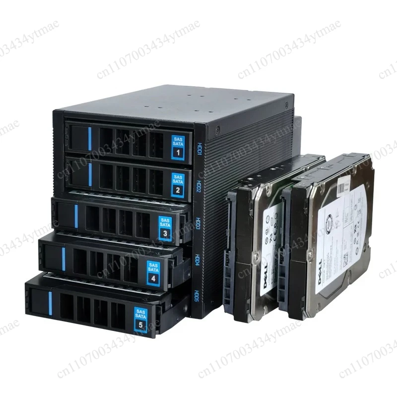 5-Bay SAS SATA Hard Drive Docking Station USB Type-C For 2.5/3.5 Inch HDD SSD Expansion