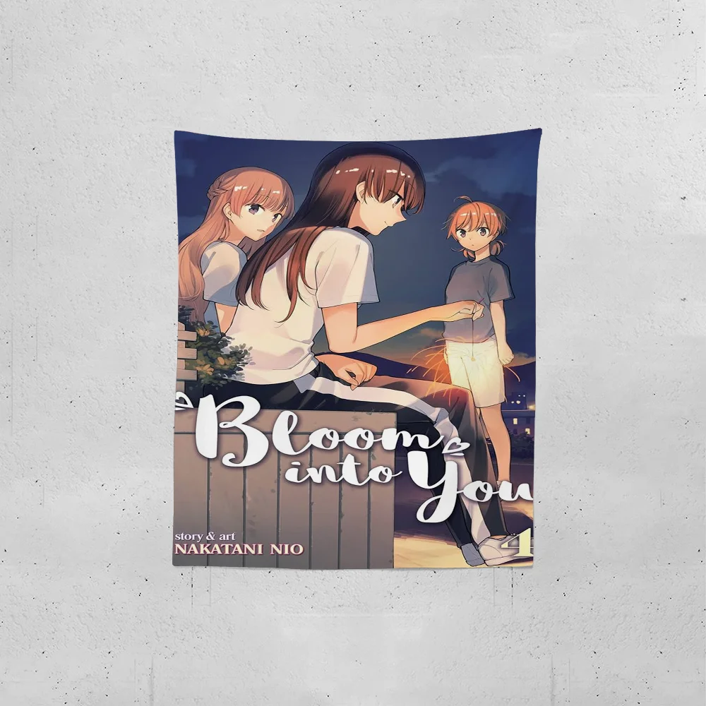 B-Bloom Into You Yuu N-Nanami Tapestry Creative Pattern Photo Living Room Wall Art Tapestry Decor Party Outdoor Decorate Banners