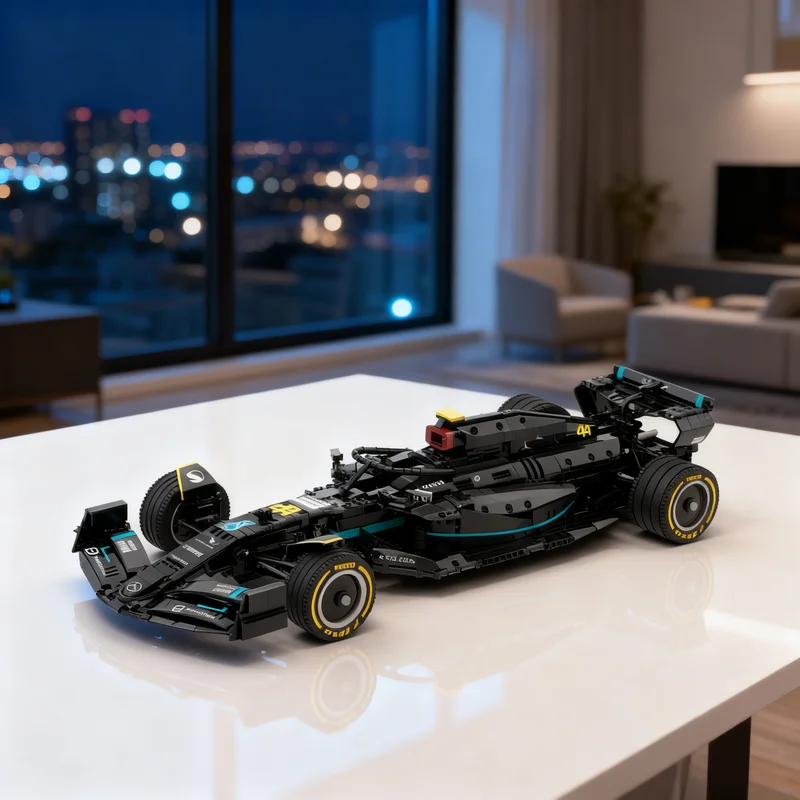 

3127 деталей MOC Mercedes F1 W14, масштаб 1:8, техническая модель, конструктор, креативный подарок, коллекционный декор, премиум-класс для детей
