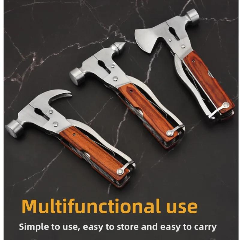 Stainless Steel Car Escape Tool Emergency Window Breaker Seatbelt Cutter Multifunctional Safety Hammer for Vehicle