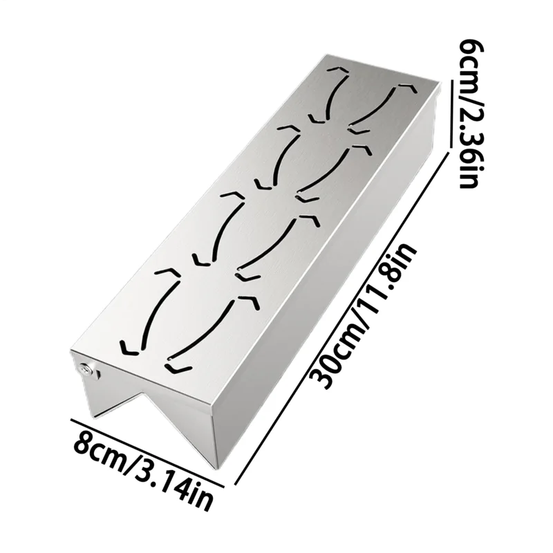 Caja ahumadora para parrilla, caja ahumadora para barbacoa al aire libre, accesorios para asar de acero inoxidable con tapa de bisagra práctica, ahumador de barbacoa de Gas
