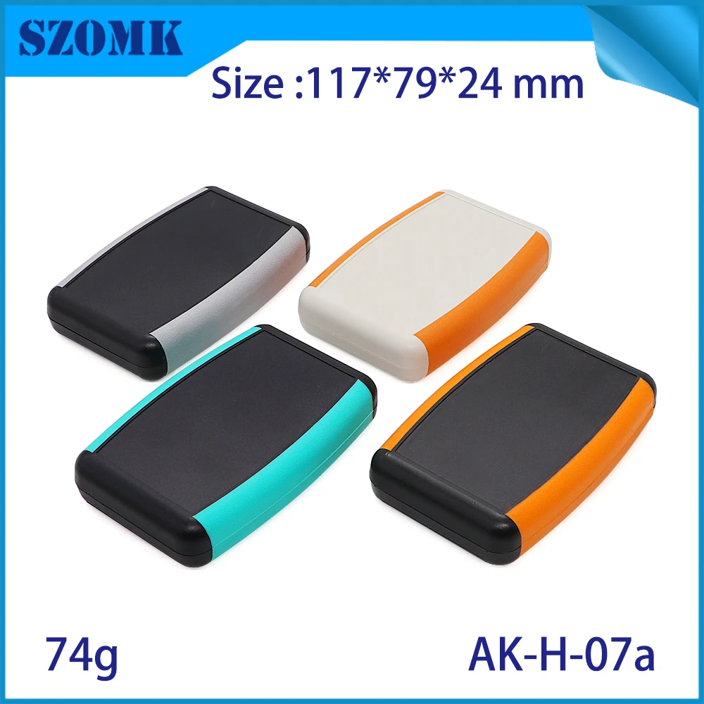 1Piece AK-H-07a 117x77x24mm Plastic abs enclosure 9v handheld battery PCB holder electronics szomk junction housing