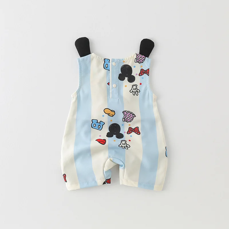 Summer Baby Girls Sleeveless Climbing Romper Cute Soft Thin Cotton Kawaii Infant Bodysuit Casual Wear Outfit 0-1 Years