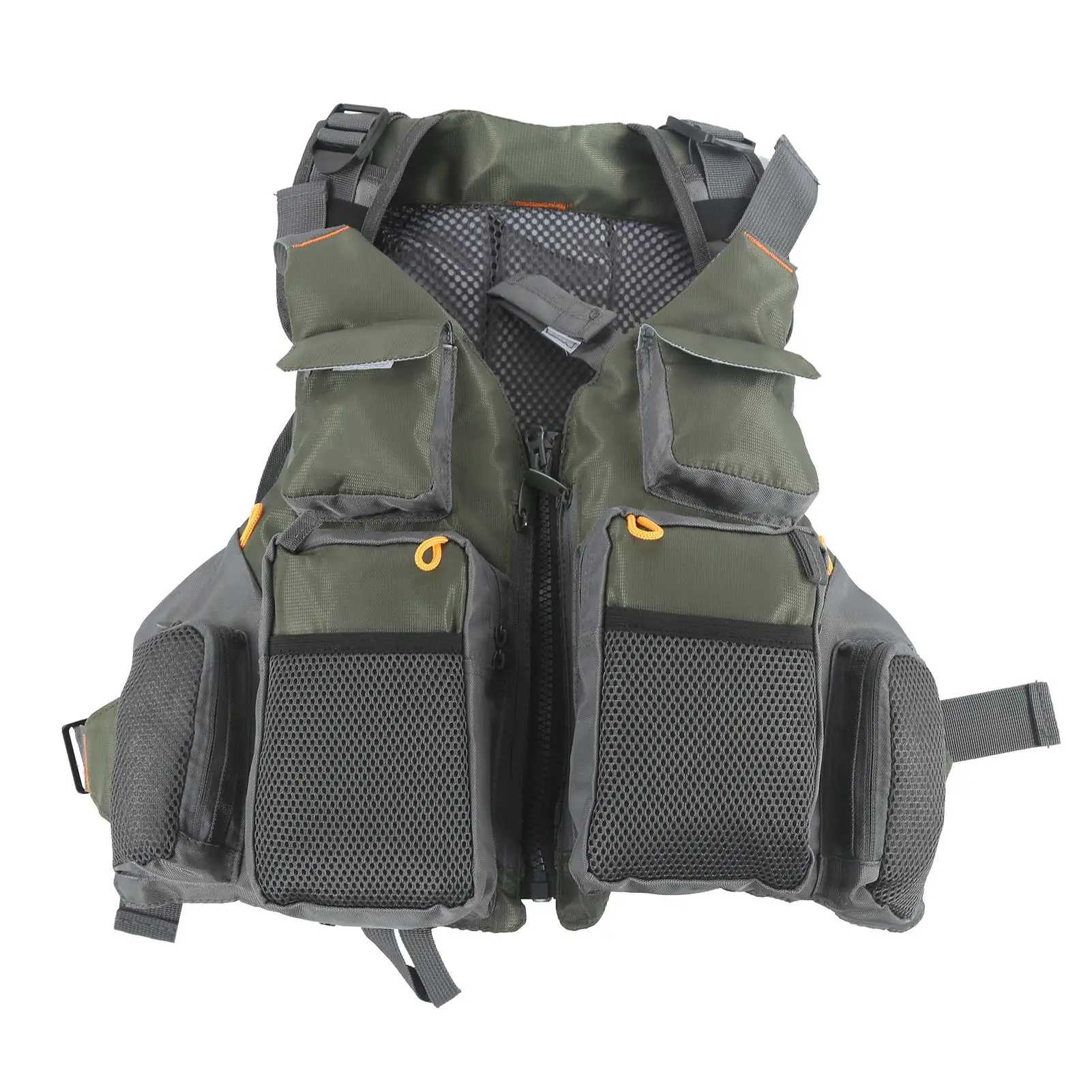 Adjustable Breathable Fishing Vest - Floating Life Jacket for Outdoor Sports & Fly Fishing with Tackle Pad