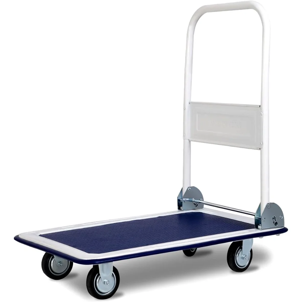 

330lbs Platform Cart Dolly Folding Foldable Moving Warehouse Push Hand Truck