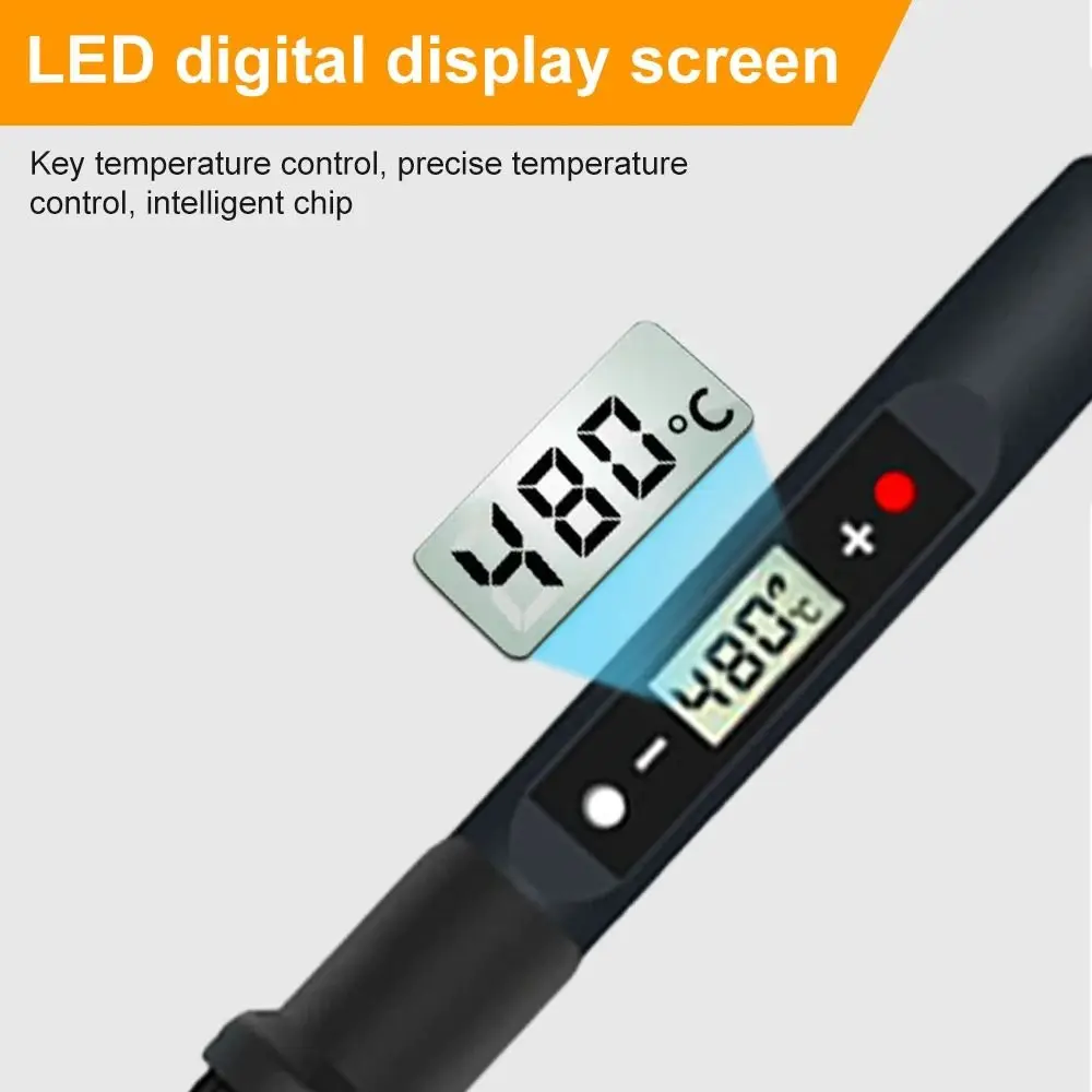 

80W Electric Soldering Iron Adjustable Temperature Solder Tin Electronic Welding Repair Tools Digital Display Iron Tips