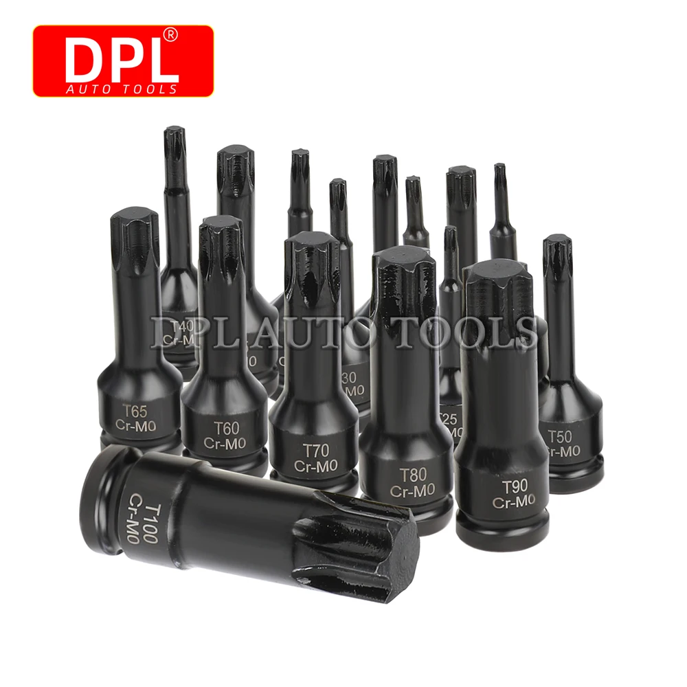 16 PCS 1/2 Impact Socket Spline Bit Set Torx Driver Impact Socket Set