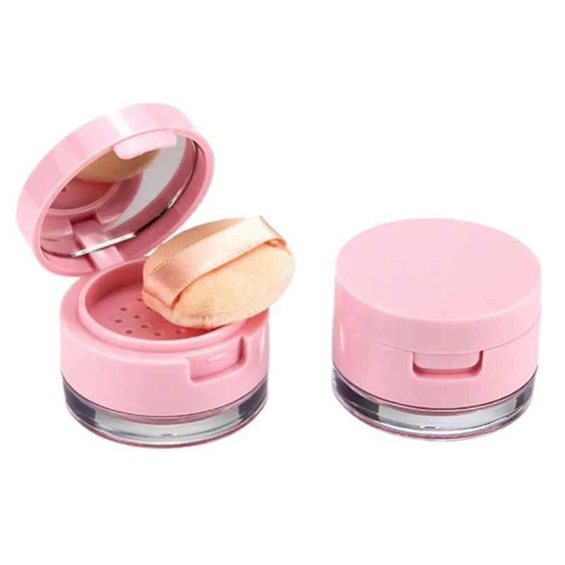 1 Stuks 3G/5G Draagbare Poederdoos Lege Losse Poedercontainer Met Zeef Spiegel Cosmetische Sifter Losse Pot Reizen Make-Up Container