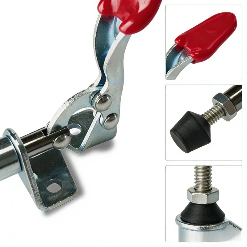 

Набор из 4 быстросъемных зажимов: железные натяжные зажимы для горизонтального и вертикального крепления, инструмент для деревообработки и сварочных работ