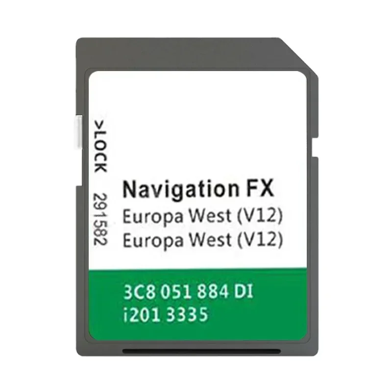 SD Điều Hướng FX V12 Nav Hệ Thống Châu Âu Tây Chính Hãng Cho VW Bản Đồ Màu Fire Opal KTP