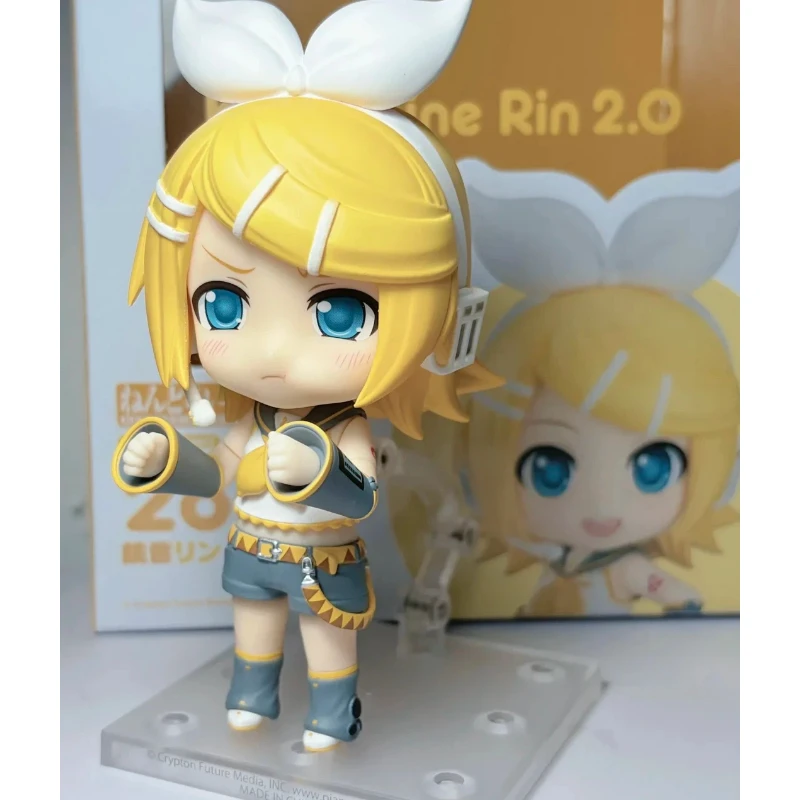 Nendoroid 2840 Vocaloid Kagamine Rin Ver.2.0 Action Figures Swapable Face Plates MEIKO Megurine Luka KAITO Collectible Toy Gifts