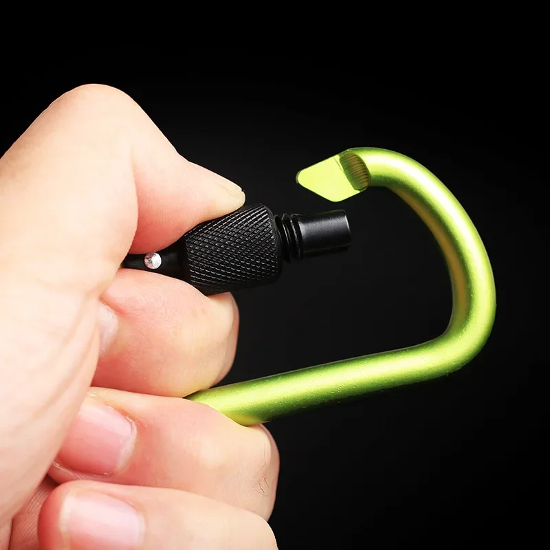 Outdoor Essentials - 8Pcs Hanging Aluminum Carabiner D-Ring Keychain Clip Camping Snap Hook Kit view 4