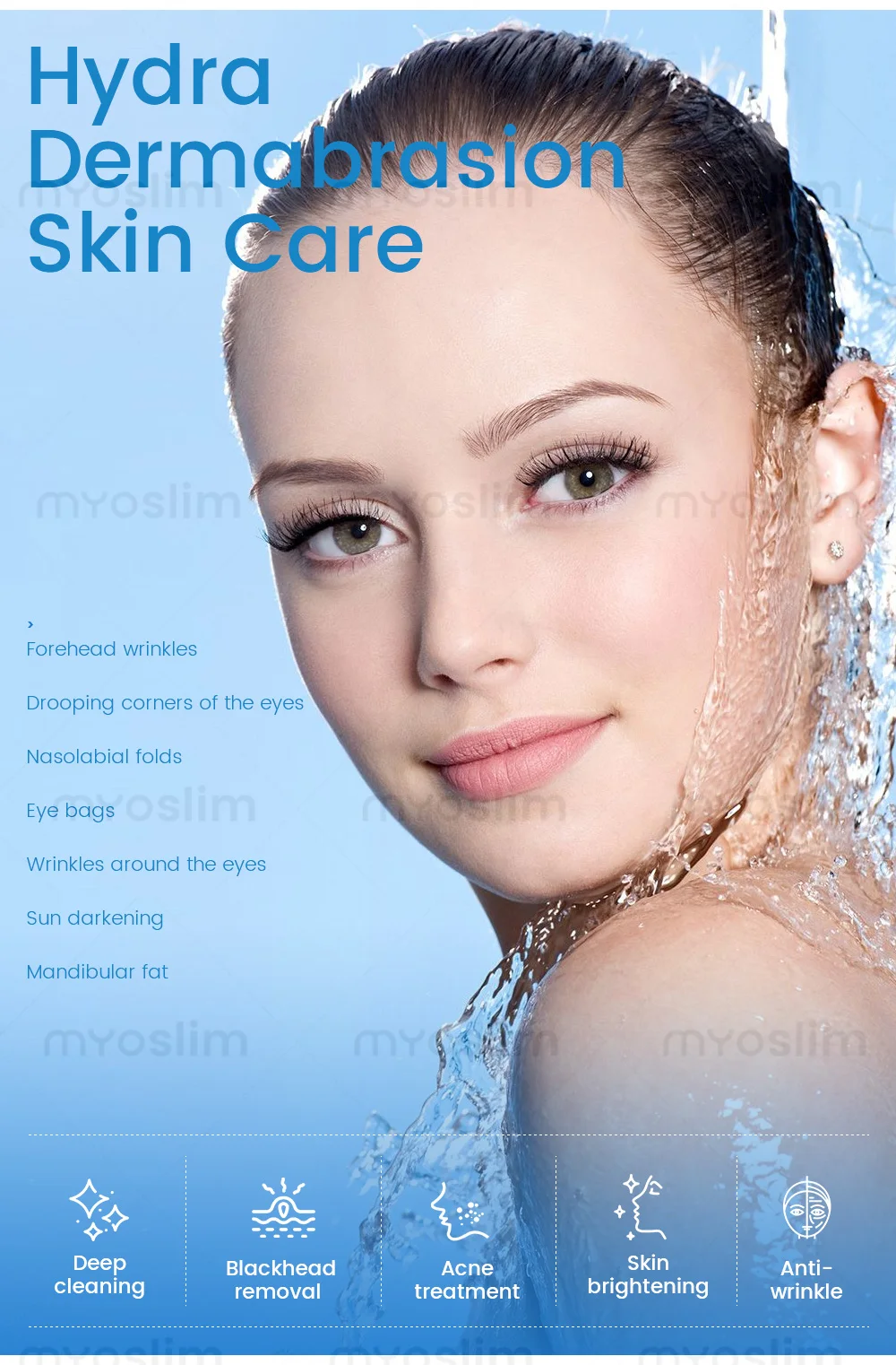 

Smart Ice Blue Plus 7 in 1 Oxygen Hydro dermabrasion Bubble Machine Professional Face Hydra Machine rf Lifting ultrason machine