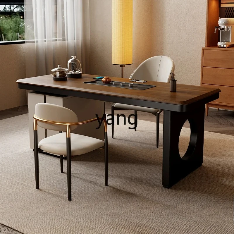 LMMM  light luxury solid wood tea table chair simple tea table office leisure kung fu tea table