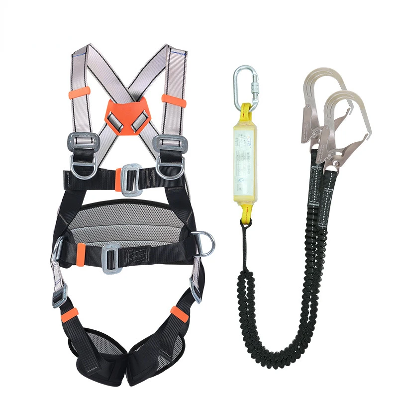 High Altitude Work Safety Harness Full Body Five-point Safety Belt Rope Outdoor Climbing Training Construction Protect Equipment