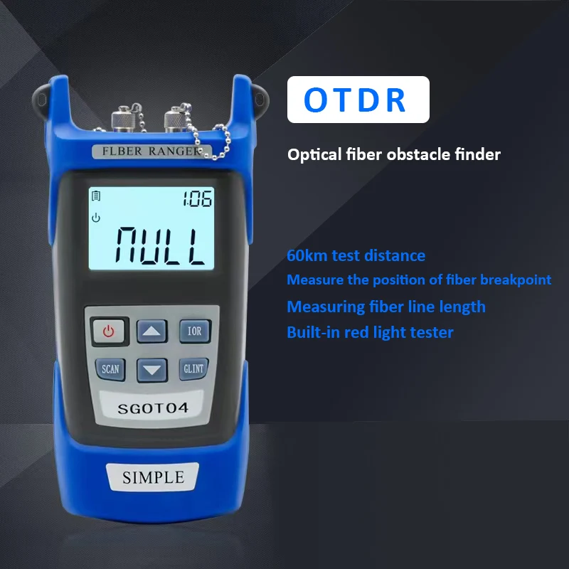 มือถือ OTDR 60KM Optical Fiber ค้นหา Fault Tester 1310/1550nm ความผิดปกติ Locator Breakpoint เครื่องตรวจจับ VFL FC/SC CONNECTOR