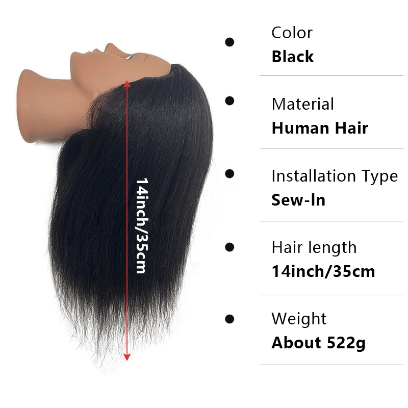 Premium African Mannequin Head with 100% Animal Hair for Styling Braiding Professional Training Hairdressing Hairart Head Stand