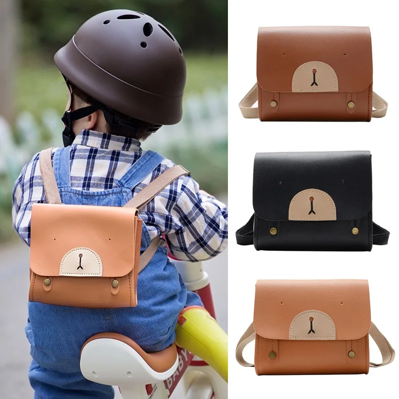 Bear Baby Backpack Bag PU Leather Infant Kindergarten Kids School Bags for Girls Boys Children Shoulder Bag 2-8Y Small Size