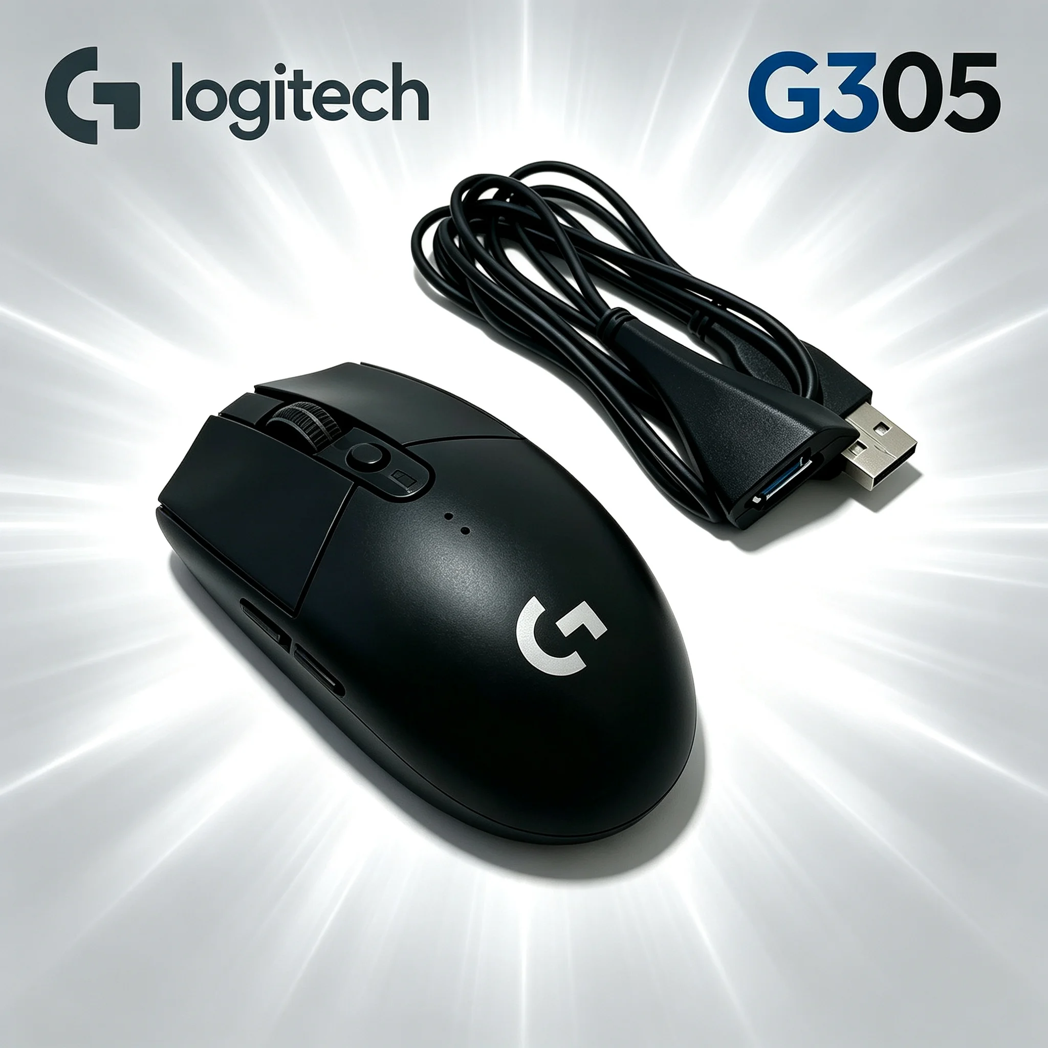 Original Logitech G305 Gaming Mouse Include Transfer Adapter Cable 2.4G Wireless Ergonomic Mice For CS LOL FPS Game Office Daily
