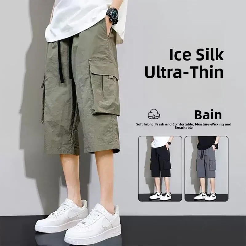 

Весенне-летние мужские рабочие брюки Dstring Seven-Five с несколькими карманами, свободные повседневные брюки, молодежные энергетические брюки из полиэстера F...