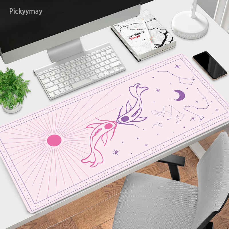 

Large Masuepad Aesthetic Pink Mousepad Computer Keyboard Rug PC Desk Mat Office Accessories Mouse Pad Mause Table Carpet XXL