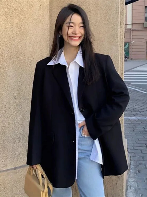 

Lapels Silver Glossy Waist-Tight Turndown Regular Tight Pearl Age Reducing Off-Shoulder Vacation Cold Boyfriend Korean