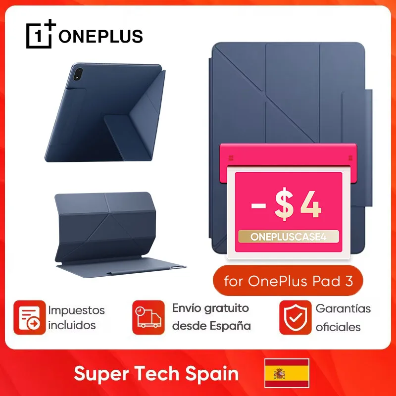 Oneplus Pad 3 Folio Case Oneplus Tablet Smart Protective Case Multi-Angle Folding Support Lightweight Portable Protective Case Laptop Accessories