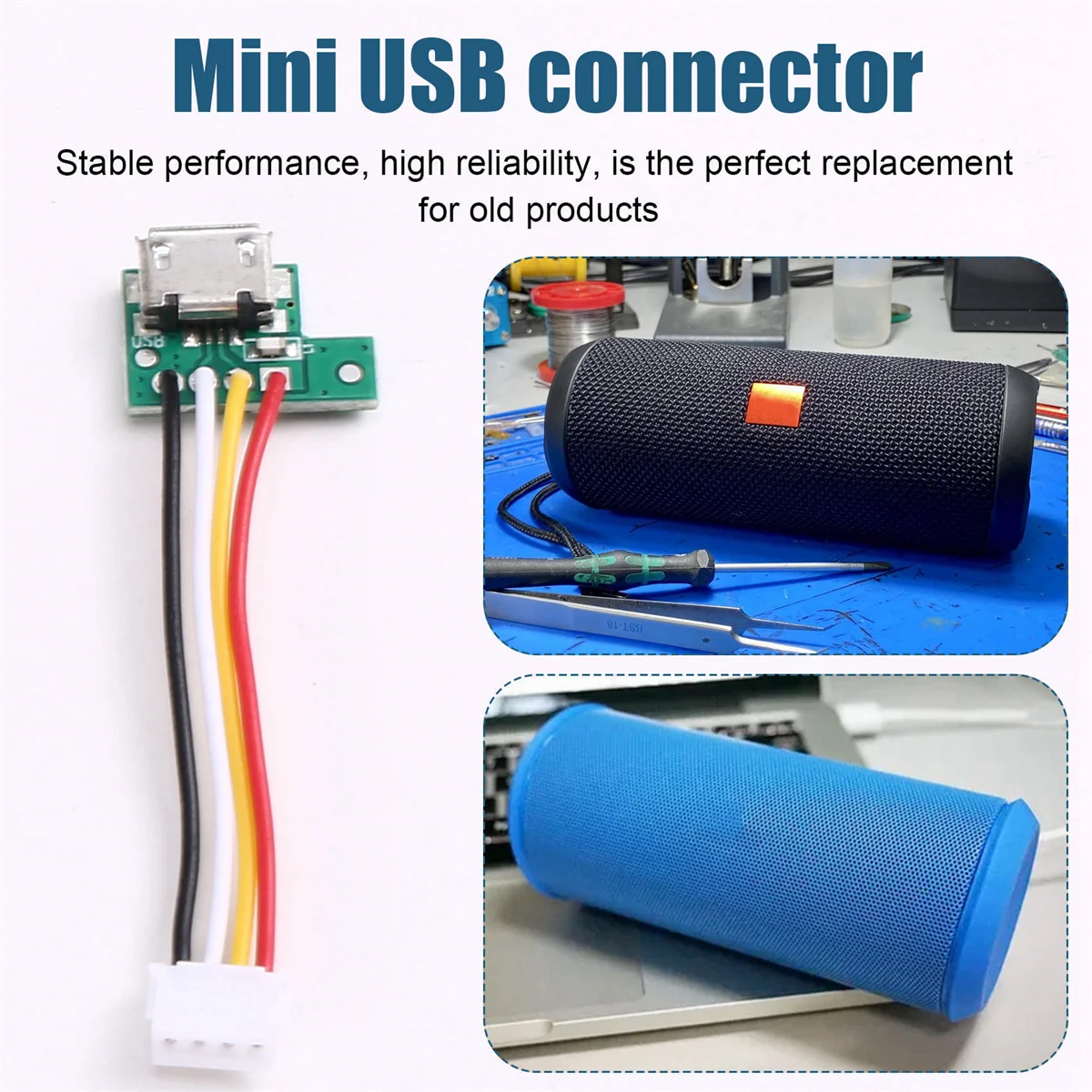 For Flip 2 Flip2 Bluetooth Speaker Mini Micro-USB Connector Jack Charging Port Charger Socket Board Plug Dock Female