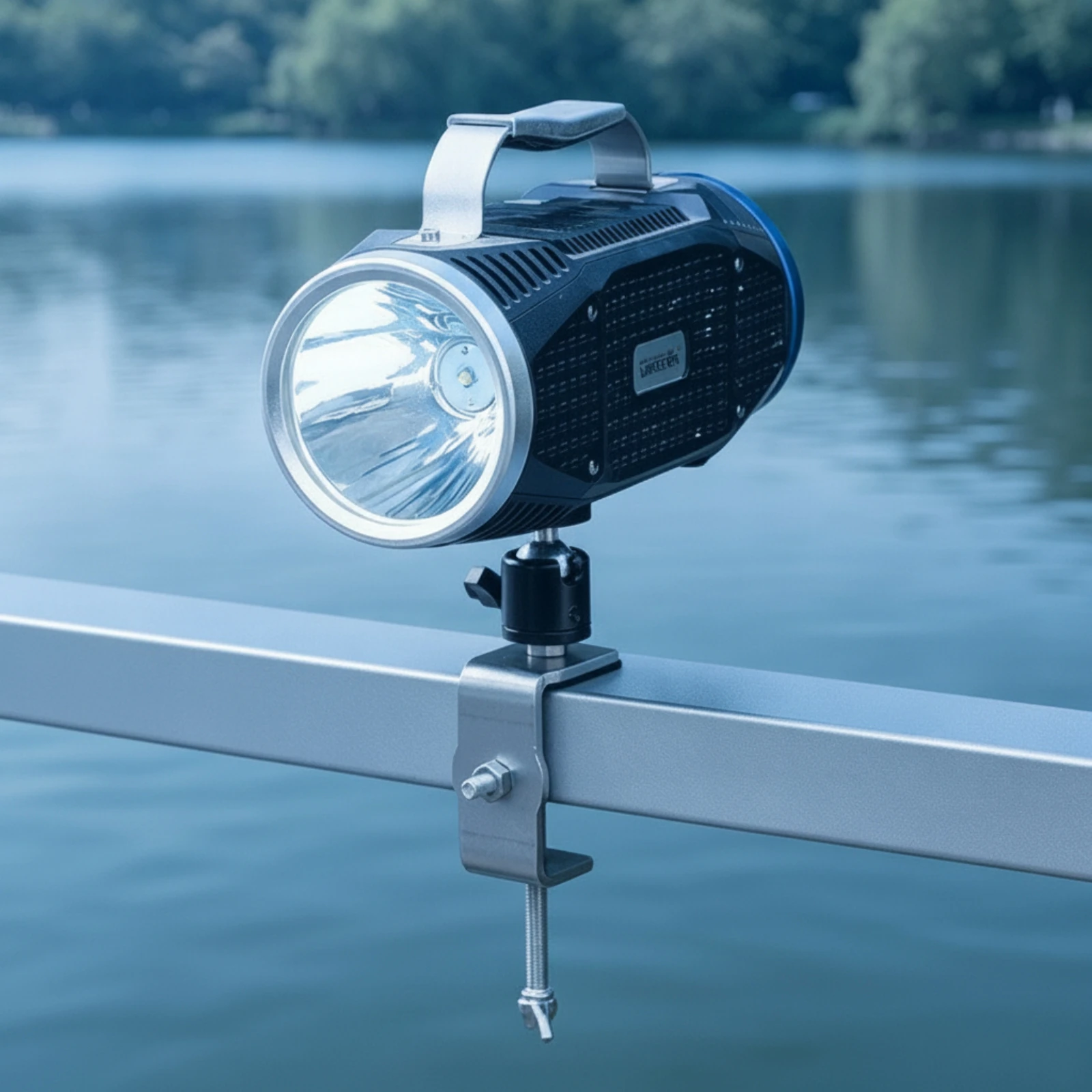 Fishing Light Bracket Adjustable Clamp-on Bracket with Ball Joint Light Mount Clamp Universal Lamp Holder Metal