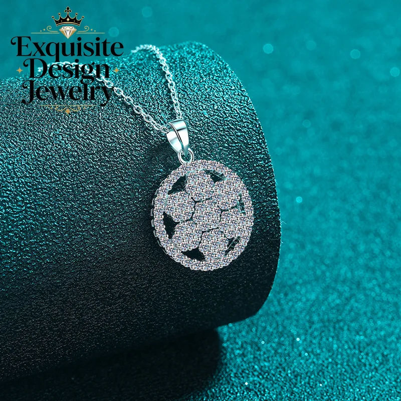 Exquisite Platinum PT950 Dazzling Moissanite Necklace for Women, Geometric Snowflake Diamond Pendant Delicate Clavicle Chain