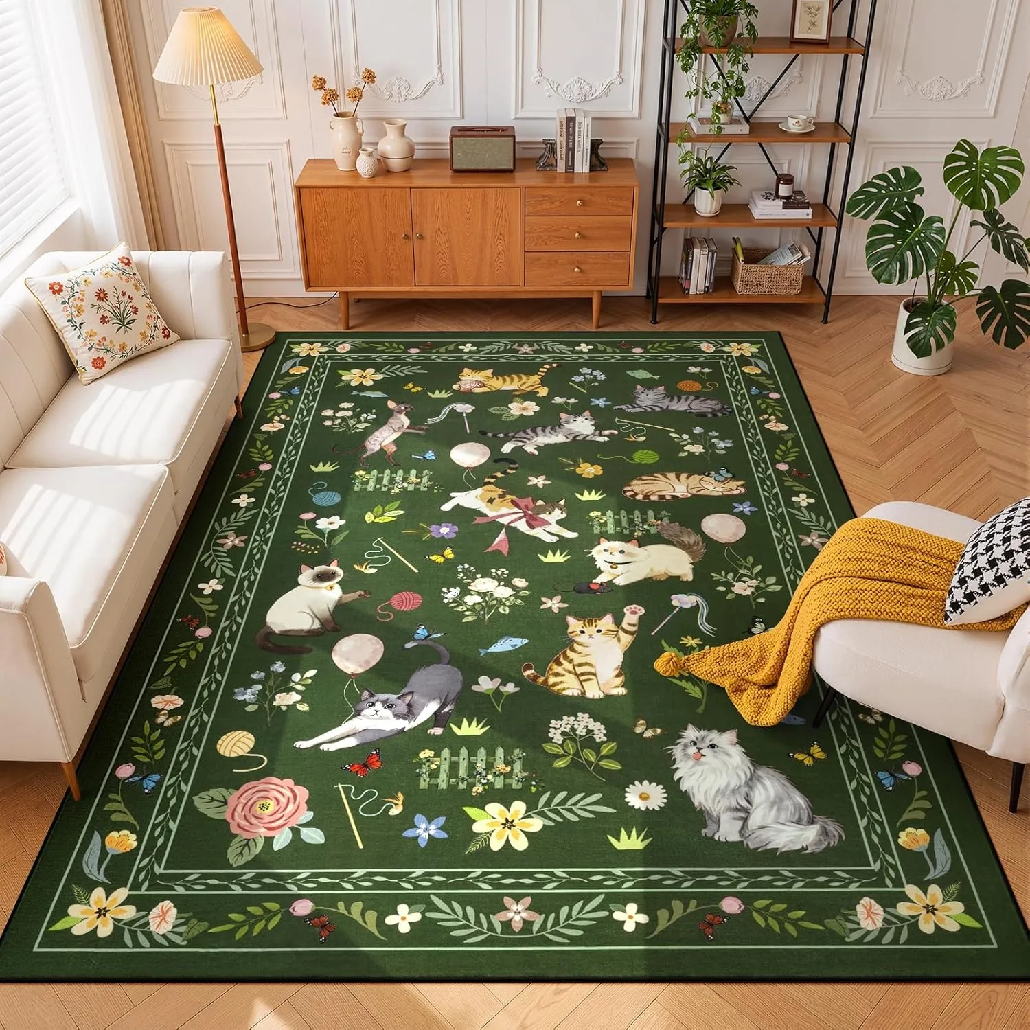 Whimsical Forest Cats Area Rug - đánh giá và giá Home Decor Retailers